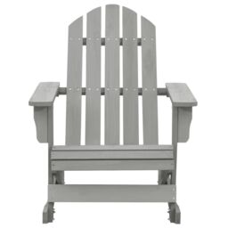 Berkfield Home Garden Rocking Chair Wood Grey - thumbnail 2