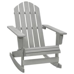 Berkfield Home Garden Rocking Chair Wood Grey