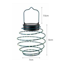 Voltico Solar Spiral Hanging Light Warm White LED Garden Decor - 3 Colours - Size: 3 Pack - thumbnail 4