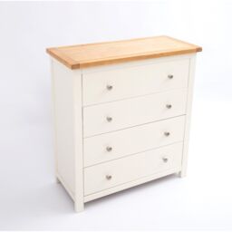 Cabinet Bits Maggiori 4 Drawer Chest of Drawers Chrome Knob in Off-White - thumbnail 3