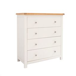 Cabinet Bits Maggiori 4 Drawer Chest of Drawers Chrome Knob in Off-White - thumbnail 2