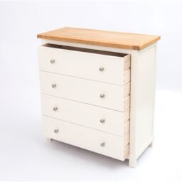 Cabinet Bits Maggiori 4 Drawer Chest of Drawers Chrome Knob in Off-White - thumbnail 4