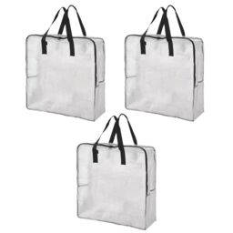 VOGREX 3 X DIMPA STORAGE CLEAR REUSABLE HEAVY DUTY LAUNDRY BAGS Moth & Moisture Proof in Black - thumbnail 6
