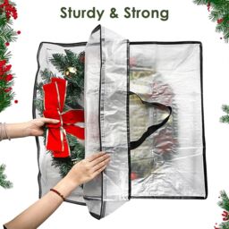 VOGREX 3 X DIMPA STORAGE CLEAR REUSABLE HEAVY DUTY LAUNDRY BAGS Moth & Moisture Proof in Black - thumbnail 3