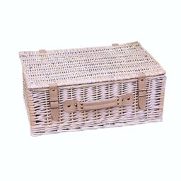 Red Hamper H002P/HOME Wicker Provence 40cm standard Empty Picnic Basket in White - thumbnail 3