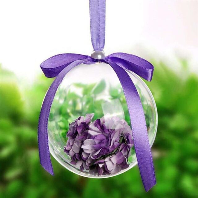 AKA 50Pcs Clear Balls Fillable Baubles DIY Sphere Craft For Christmas Tree - Size: 800mm - image 1