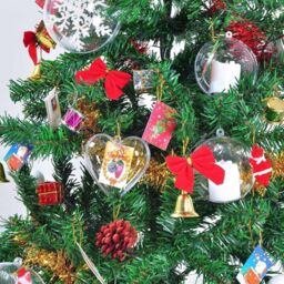 AKA 50Pcs Clear Balls Fillable Baubles DIY Sphere Craft For Christmas Tree - Size: 800mm - thumbnail 3