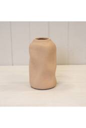 KDMD Tan Medium Textured Sculptured Vase - thumbnail 1