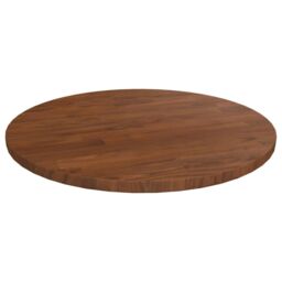 Berkfield Home Round Table Top Dark Brown √ò40x1.5 cm Treated Solid Wood Oak - Size: 40x1.5 cm - thumbnail 1