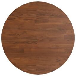 Berkfield Home Round Table Top Dark Brown √ò40x1.5 cm Treated Solid Wood Oak - Size: 40x1.5 cm - thumbnail 2