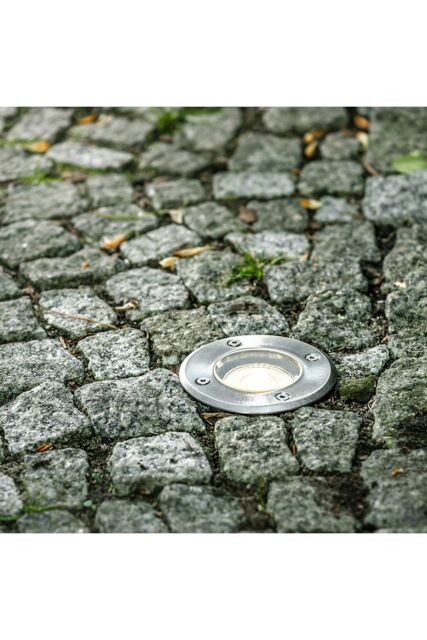 CGC Lighting 'Nola Round Small Single Stainless Steel Inground Or Decking Lights in Silver - image 1