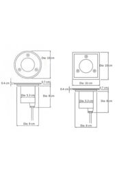CGC Lighting 'Nola Round Small Single Stainless Steel Inground Or Decking Lights in Silver - thumbnail 6