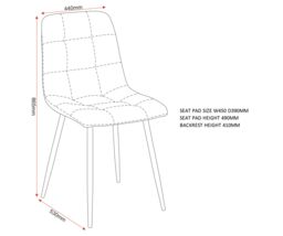 Seconique Fenton Chair (Box of 2) in Light Grey - thumbnail 8