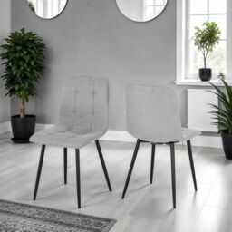Seconique Fenton Chair (Box of 2) in Light Grey - thumbnail 1