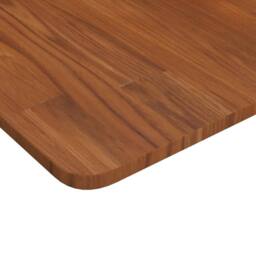 Berkfield Home Square Table Top Dark Brown 80x80x1.5cm Treated Solid Wood Oak - Size: 80x80x1.5 cm - thumbnail 3