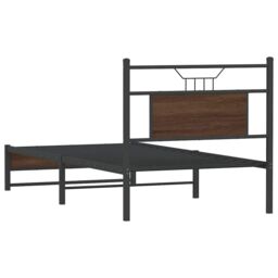 Berkfield Home Bed Frame without Mattress Brown Oak 80x200 cm Engineered Wood - thumbnail 8