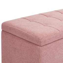 Wyld and Coco Pink Ottoman 100 x 42 x 40 cm Polyester Upholstered Footstool Storage - thumbnail 6