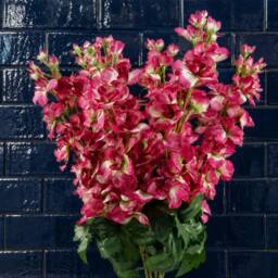 Leaf Botanik 75cm Dark Pink Artificial Flower Stems Pack of 6 - thumbnail 1