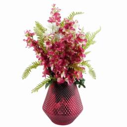 Leaf Botanik 75cm Dark Pink Artificial Flower Stems Pack of 6 - thumbnail 4
