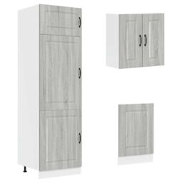 Berkfield Home 8 Piece Kitchen Cabinet Set Kalmar Grey Sonoma Engineered Wood - thumbnail 5