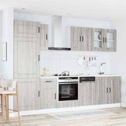 Berkfield Home 8 Piece Kitchen Cabinet Set Kalmar Grey Sonoma Engineered Wood - thumbnail 3
