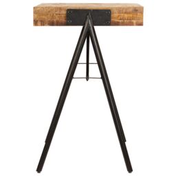 Berkfield Home Writing Table Solid Mango Wood 118x50x75 cm in Brown - Size: 118 x 50 x 75 cm - thumbnail 4