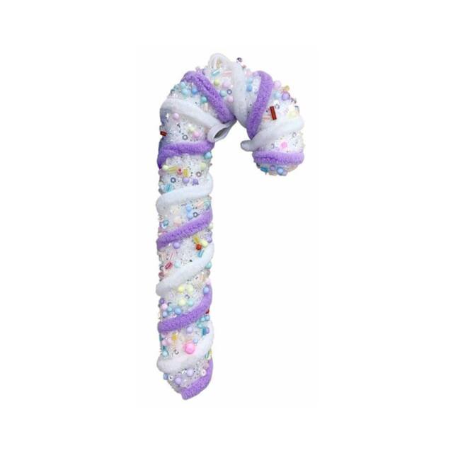 Garden Greatness Purple Candy Cane Hanging Decoration - Size: 1 Pack