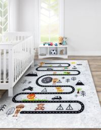 RugsX Junior Rug in Grey - Size: 80 cm x 150 cm - thumbnail 4