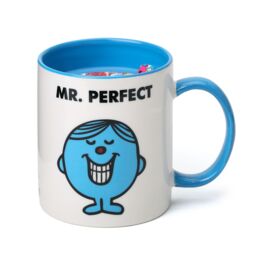 Mr. Men And Little Miss Mr Perfect Oud & Bergamot Scented Reusable Mug Candle in Blue - Size: Medium - thumbnail 2