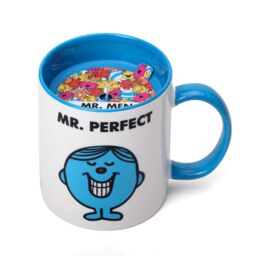 Mr. Men And Little Miss Mr Perfect Oud & Bergamot Scented Reusable Mug Candle in Blue - Size: Medium - thumbnail 3