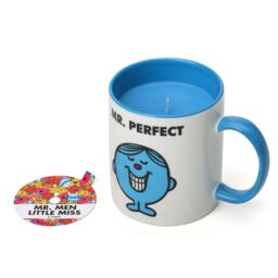 Mr. Men And Little Miss Mr Perfect Oud & Bergamot Scented Reusable Mug Candle in Blue - Size: Medium - thumbnail 4