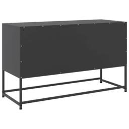 Berkfield Home TV Cabinet Black 100.5x39x60.5 cm Steel - thumbnail 8