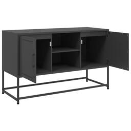 Berkfield Home TV Cabinet Black 100.5x39x60.5 cm Steel - thumbnail 9