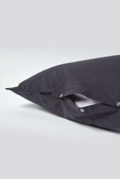 Homescapes Egyptian Cotton V Shaped Pillowcase 200 TC in Black - thumbnail 4