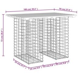 Berkfield Home Garden Bench Gabion Design 100x70x72 cm Solid Wood Douglas in Brown - Size: 100 x 70 x 72 cm - thumbnail 8