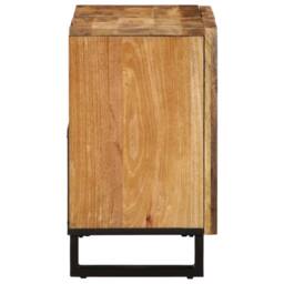 Berkfield Home Bathroom Sink Cabinet 62x34x58 cm Solid Wood Rough Mango in Brown - Size: 62 x 34 x 58 cm - thumbnail 4