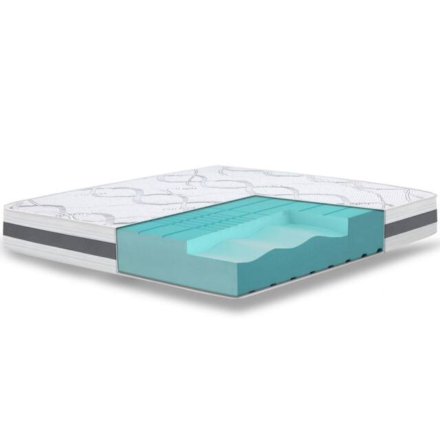 The White Stone Medium-Firmness Orthopedic Mattress, 16 cm - 90 x 205 cm in White - Size: EU Single - image 1
