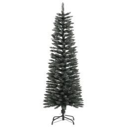 Berkfield Home Artificial Slim Christmas Tree with Stand Green 120 cm PVC - thumbnail 2