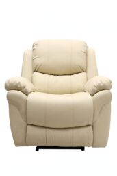 More4Homes Madison Electric Bonded Leather Automatic Recliner Home Lounge Chair in Cream - thumbnail 3
