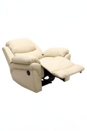 More4Homes Madison Electric Bonded Leather Automatic Recliner Home Lounge Chair in Cream - thumbnail 5