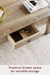 Home Discount Vida Designs Panama 1 Drawer Coffee Table Storage Cabinet Living Room in Light Brown - thumbnail 6