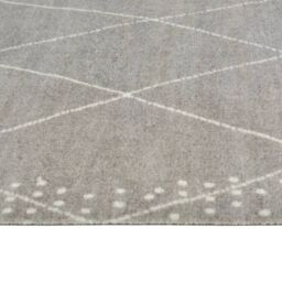 Berkfield Home Kitchen Rug Washable Rhombus 60x180 cm Velvet in Grey - thumbnail 4