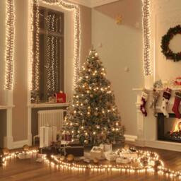 Berkfield Home LED Cluster String with 400 LEDs Warm White 7.4 m PVC - thumbnail 2