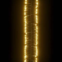 Berkfield Home LED Cluster String with 400 LEDs Warm White 7.4 m PVC - thumbnail 5