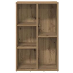 Berkfield Home Book Cabinet Artisan Oak 50x25x80 cm Engineered Wood in Brown - Size: 50 x 25 x 80 cm - thumbnail 5