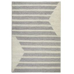 The Rug Shop UK Grey Handmade Modern Geometric Easy To Clean Cotton Backing Rug - Size: 160 cm x 230 cm - thumbnail 5