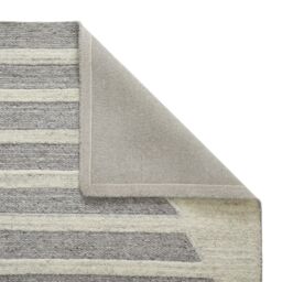 The Rug Shop UK Grey Handmade Modern Geometric Easy To Clean Cotton Backing Rug - Size: 160 cm x 230 cm - thumbnail 4