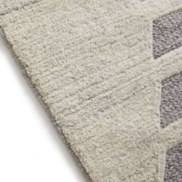 The Rug Shop UK Grey Handmade Modern Geometric Easy To Clean Cotton Backing Rug - Size: 160 cm x 230 cm - thumbnail 3