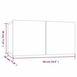 Berkfield Home Hanging TV Cabinet Grey Sonoma 3 pcs 60x30x30 cm Engineered Wood - Size: 60 x 30 x 30 cm - thumbnail 9