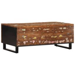 Berkfield Home Coffee Table 100x54x40 cm Solid Wood Reclaimed&Engineered Wood in Brown - Size: 100 x 54 x 40 cm - thumbnail 6